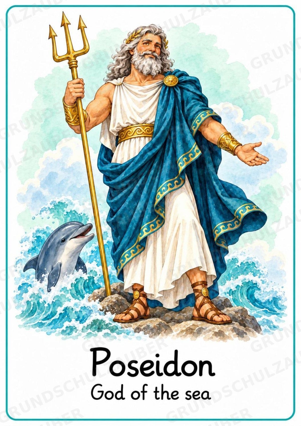 Griechische Götter Englisch: 20 Poster DIN A4 | Greek Gods and Goddesses | Mythologie für den Englischunterricht – Materialseite 4