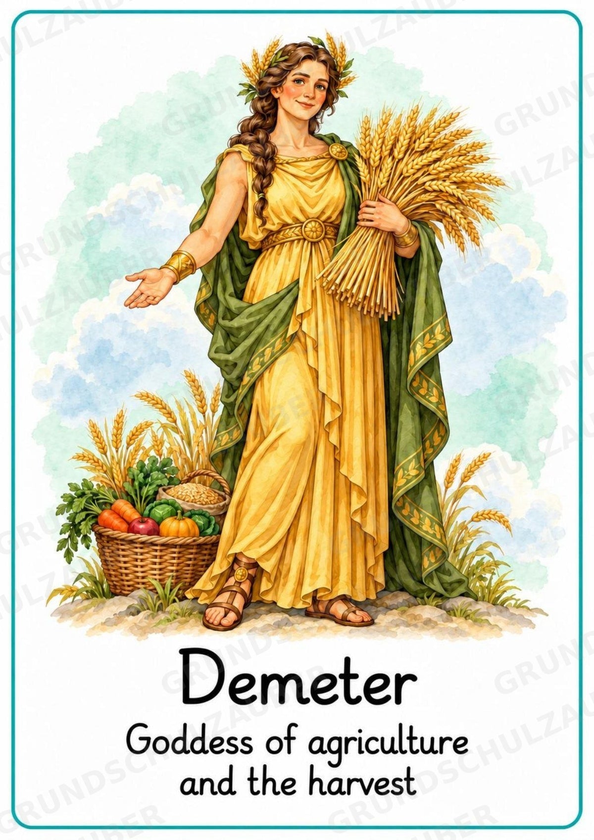 Griechische Götter Englisch: 20 Poster DIN A4 | Greek Gods and Goddesses | Mythologie für den Englischunterricht – Materialseite 5