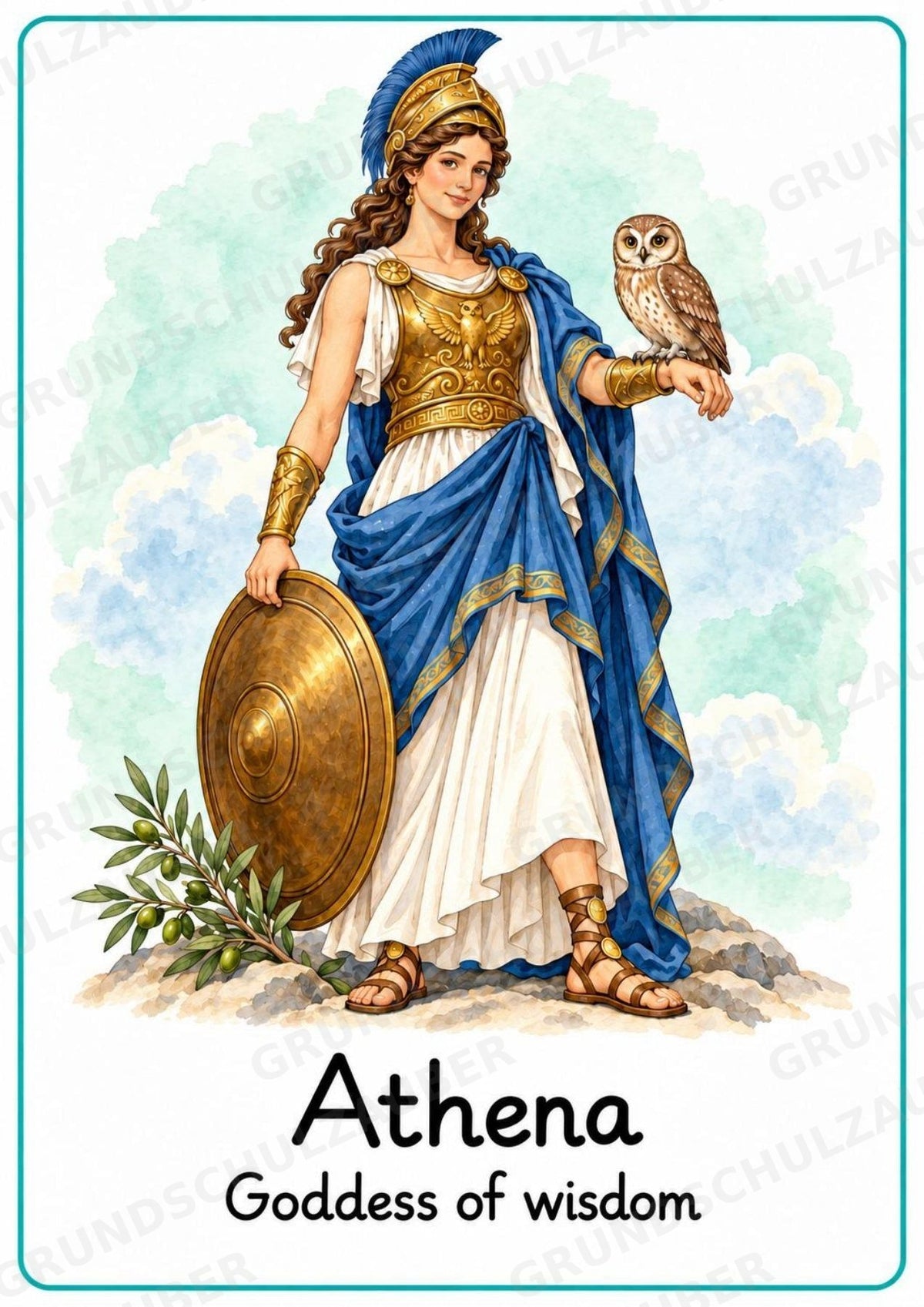 Griechische Götter Englisch: 20 Poster DIN A4 | Greek Gods and Goddesses | Mythologie für den Englischunterricht – Materialseite 6