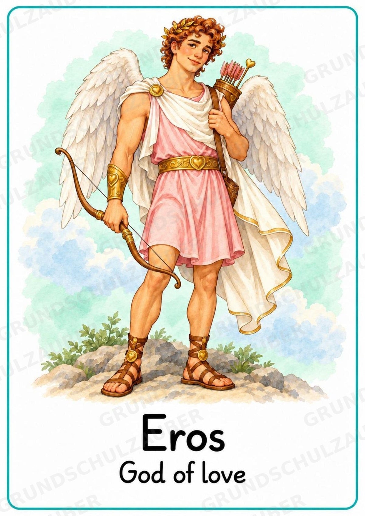 Griechische Götter Englisch: 20 Poster DIN A4 | Greek Gods and Goddesses | Mythologie für den Englischunterricht – Materialseite 19
