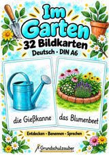 Im Garten: 32 Bildkarten DIN A6 | Wortschatz mit Artikeln für Grundschule, DaZ und Sprachförderung – Cover