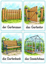 Im Garten: 32 Bildkarten DIN A6 | Wortschatz mit Artikeln für Grundschule, DaZ und Sprachförderung – Materialseite 7