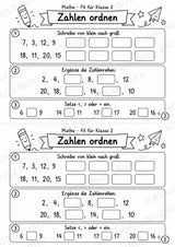 Mathe Miniheft – Fit für Klasse 2 | 20 Arbeitsblätter im Zahlenraum bis 20 – Materialseite 4