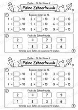 Mathe Miniheft – Fit für Klasse 2 | 20 Arbeitsblätter im Zahlenraum bis 20 – Materialseite 6