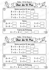 Mathe Miniheft – Fit für Klasse 2 | 20 Arbeitsblätter im Zahlenraum bis 20 – Materialseite 11