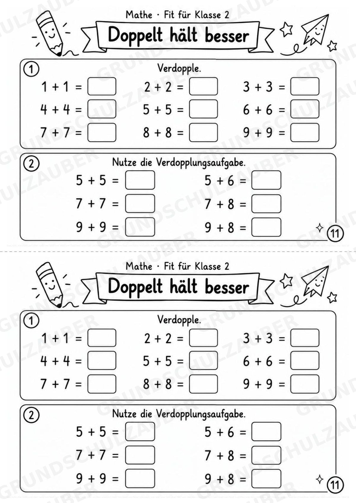 Mathe Miniheft – Fit für Klasse 2 | 20 Arbeitsblätter im Zahlenraum bis 20 – Materialseite 13