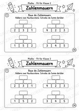 Mathe Miniheft – Fit für Klasse 2 | 20 Arbeitsblätter im Zahlenraum bis 20 – Materialseite 16