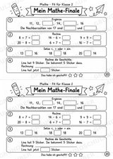Mathe Miniheft – Fit für Klasse 2 | 20 Arbeitsblätter im Zahlenraum bis 20 – Materialseite 22