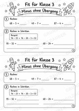 Mathe Miniheft – Fit für Klasse 3 | 20 Arbeitsblätter | Zahlenraum bis 100 | Einmaleins und Division – Materialseite 11