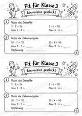 Mathe Miniheft – Fit für Klasse 3 | 20 Arbeitsblätter | Zahlenraum bis 100 | Einmaleins und Division – Materialseite 17