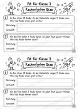 Mathe Miniheft – Fit für Klasse 3 | 20 Arbeitsblätter | Zahlenraum bis 100 | Einmaleins und Division – Materialseite 19