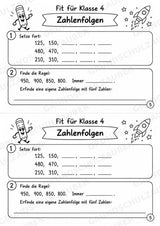Mathe Miniheft – Fit für Klasse 4 | 20 Arbeitsblätter | Zahlenraum bis 1.000 | Schriftliche Addition und Subtraktion – Materialseite 7