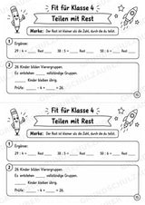 Mathe Miniheft – Fit für Klasse 4 | 20 Arbeitsblätter | Zahlenraum bis 1.000 | Schriftliche Addition und Subtraktion – Materialseite 17