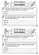 Mathe Miniheft – Fit für Klasse 4 | 20 Arbeitsblätter | Zahlenraum bis 1.000 | Schriftliche Addition und Subtraktion – Materialseite 18