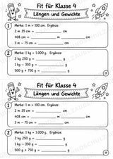 Mathe Miniheft – Fit für Klasse 4 | 20 Arbeitsblätter | Zahlenraum bis 1.000 | Schriftliche Addition und Subtraktion – Materialseite 21