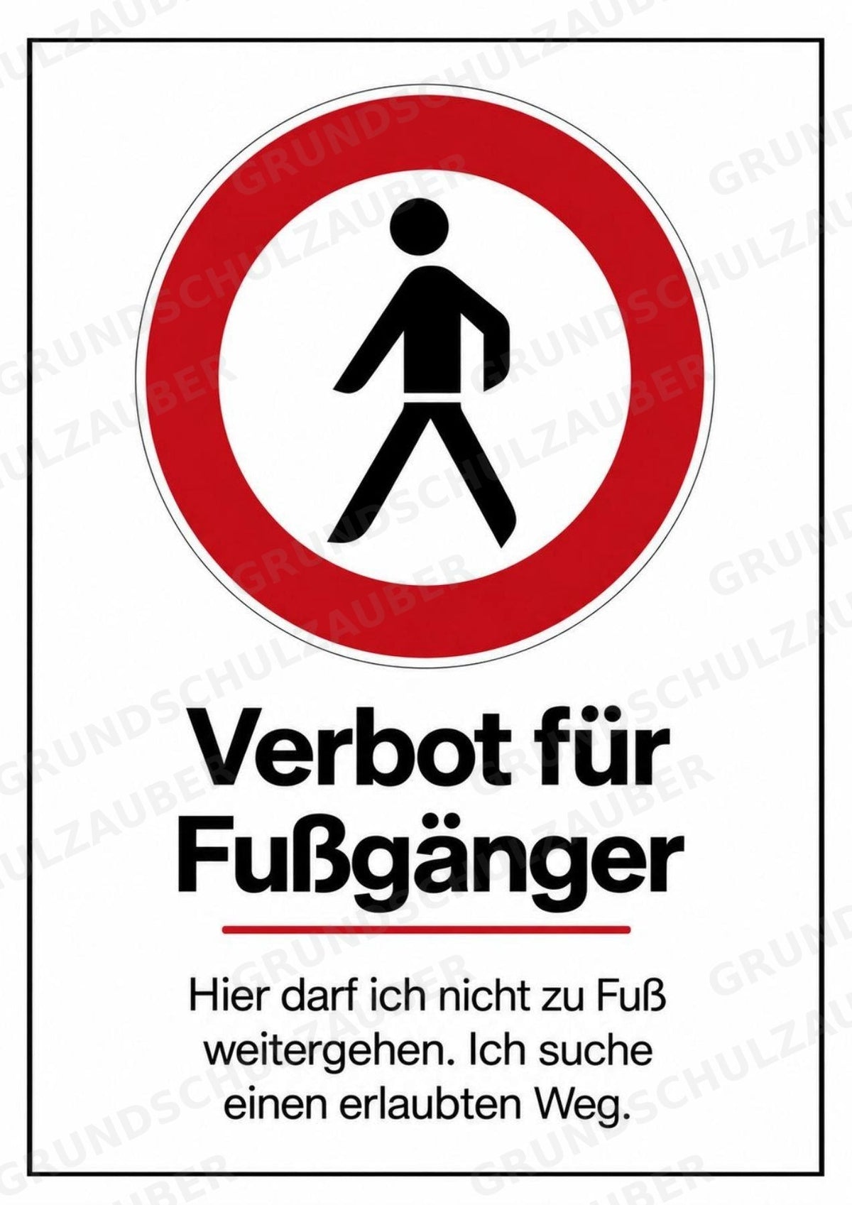 Verkehrszeichen Grundschule: 30 Poster DIN A4 | Verkehrserziehung, Schulweg und Radfahrprüfung – Materialseite 11