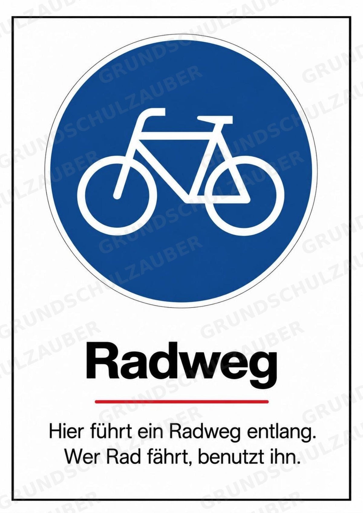 Verkehrszeichen Grundschule: 30 Poster DIN A4 | Verkehrserziehung, Schulweg und Radfahrprüfung – Materialseite 13