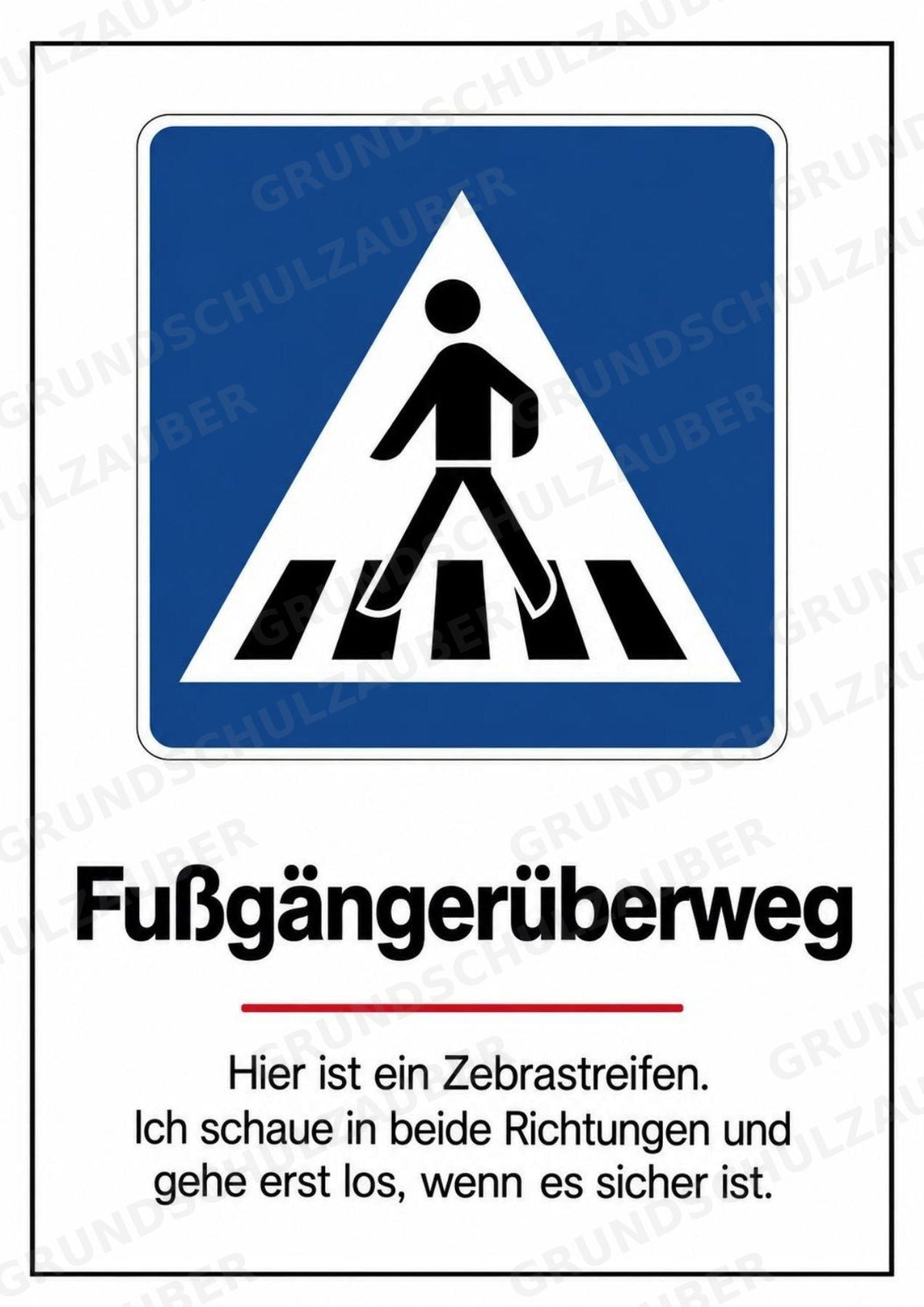 Verkehrszeichen Grundschule: 30 Poster DIN A4 | Verkehrserziehung, Schulweg und Radfahrprüfung – Materialseite 19