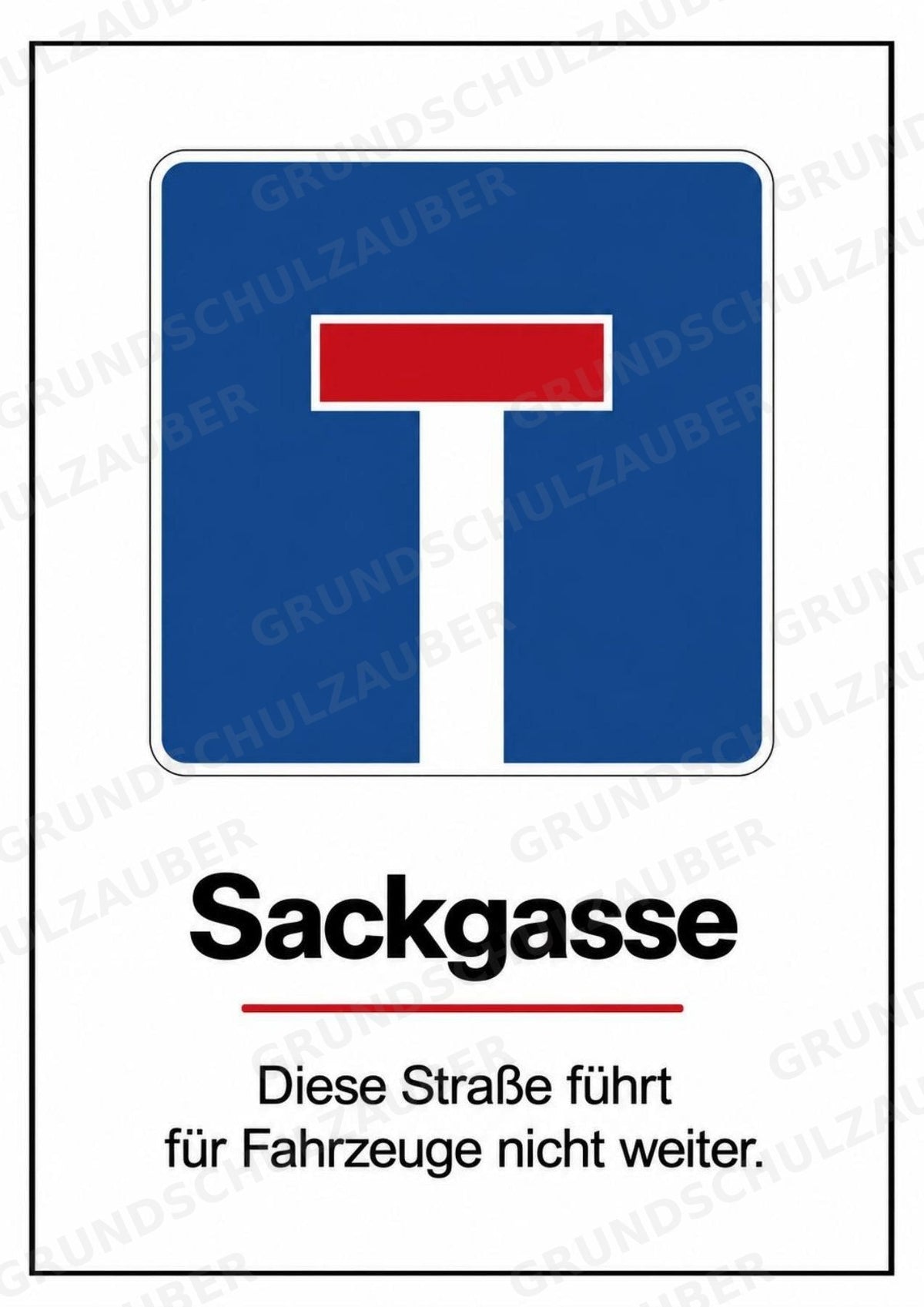 Verkehrszeichen Grundschule: 30 Poster DIN A4 | Verkehrserziehung, Schulweg und Radfahrprüfung – Materialseite 20