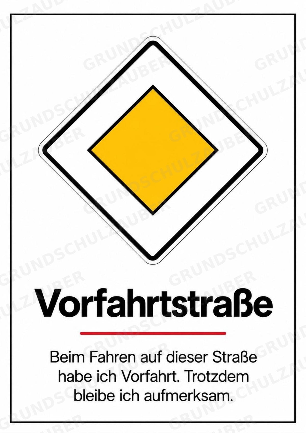 Verkehrszeichen Grundschule: 30 Poster DIN A4 | Verkehrserziehung, Schulweg und Radfahrprüfung – Materialseite 4