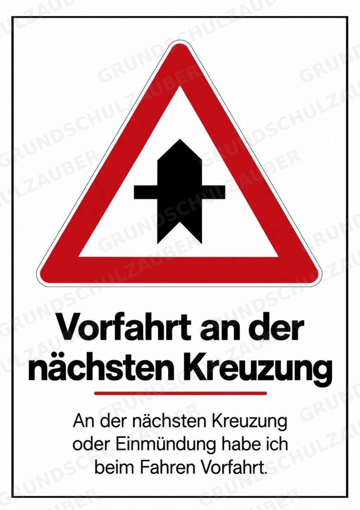 Verkehrszeichen Grundschule: 30 Poster DIN A4 | Verkehrserziehung, Schulweg und Radfahrprüfung – Materialseite 5