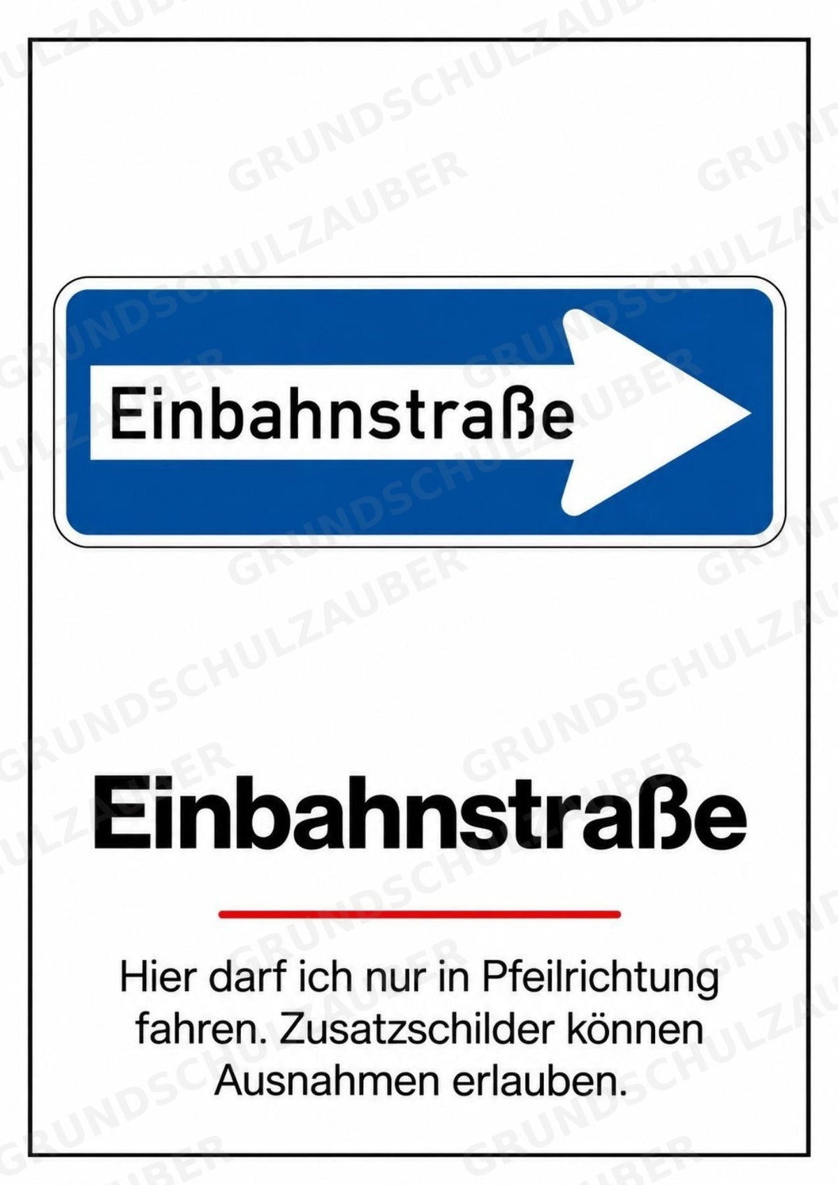 Verkehrszeichen Grundschule: 30 Poster DIN A4 | Verkehrserziehung, Schulweg und Radfahrprüfung – Materialseite 6