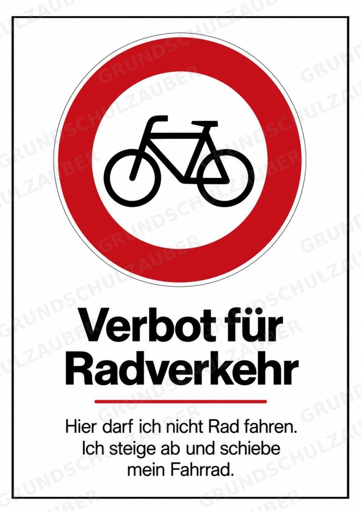 Verkehrszeichen Grundschule: 30 Poster DIN A4 | Verkehrserziehung, Schulweg und Radfahrprüfung – Materialseite 10
