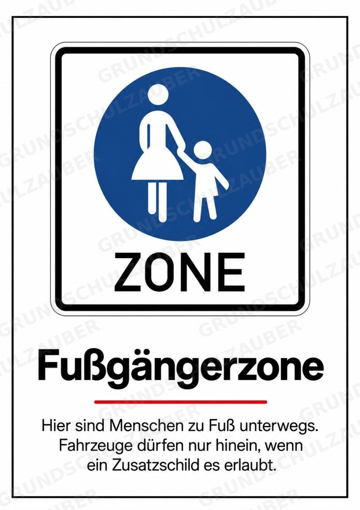 Verkehrszeichen Grundschule: 30 Poster DIN A4 | Verkehrserziehung, Schulweg und Radfahrprüfung – Materialseite 16