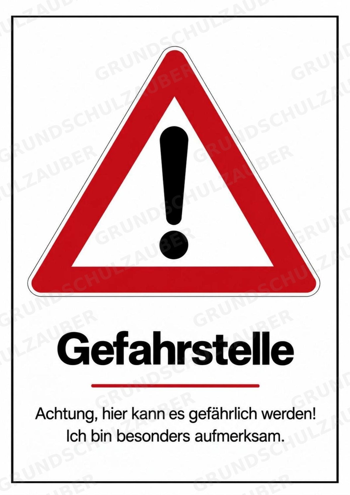 Verkehrszeichen Grundschule: 30 Poster DIN A4 | Verkehrserziehung, Schulweg und Radfahrprüfung – Materialseite 22