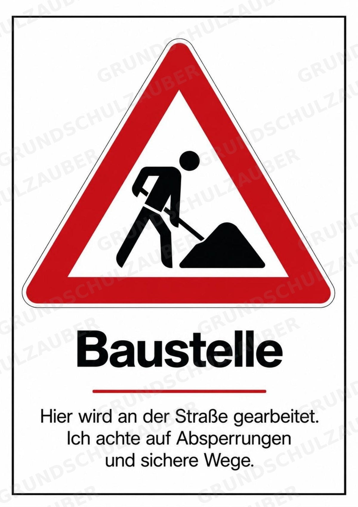 Verkehrszeichen Grundschule: 30 Poster DIN A4 | Verkehrserziehung, Schulweg und Radfahrprüfung – Materialseite 23
