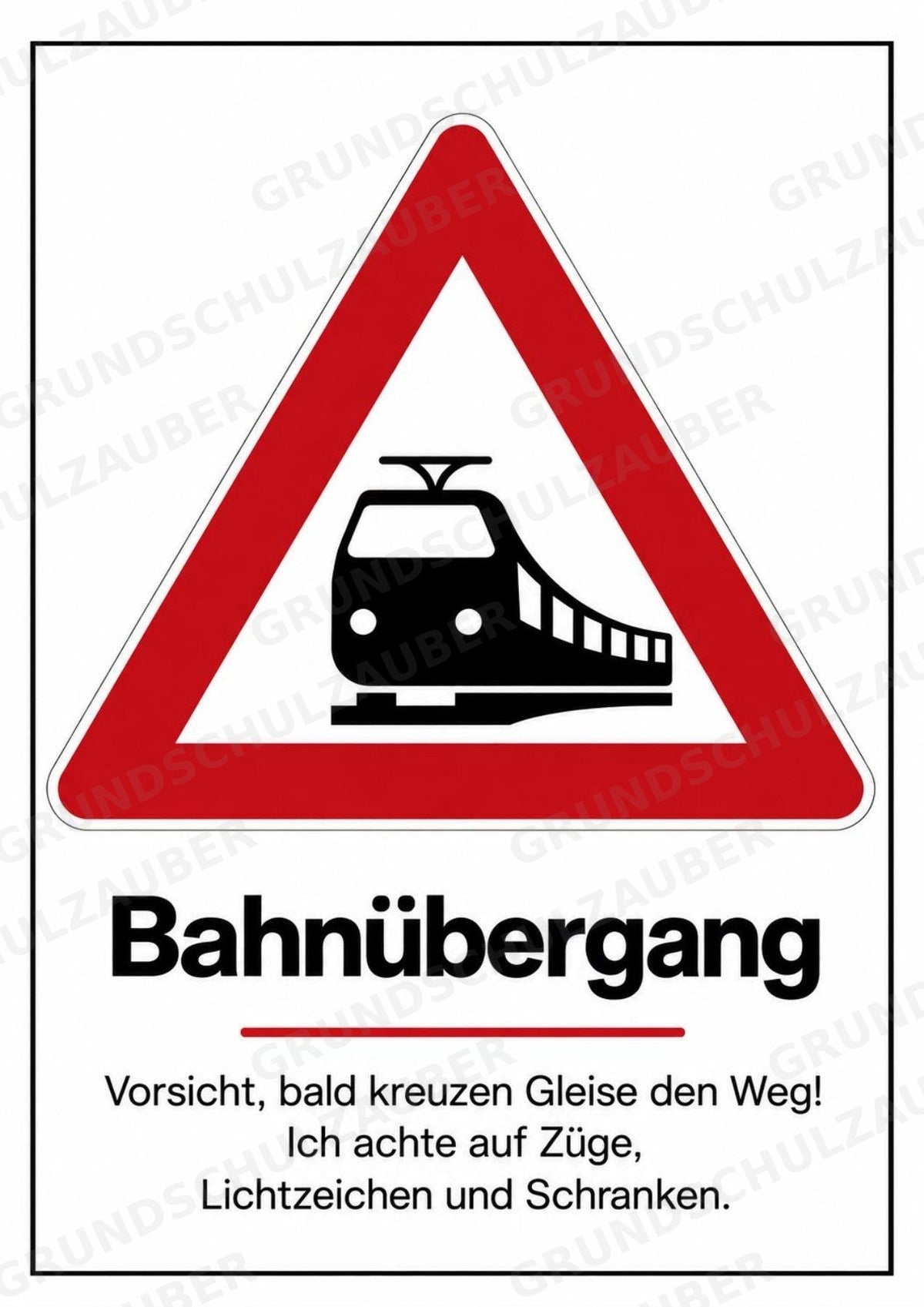 Verkehrszeichen Grundschule: 30 Poster DIN A4 | Verkehrserziehung, Schulweg und Radfahrprüfung – Materialseite 27