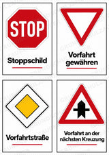 Verkehrszeichen Grundschule: 32 Bildkarten DIN A6 | Verkehrserziehung, Schulweg und Radfahrprüfung – Materialseite 2