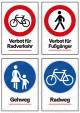 Verkehrszeichen Grundschule: 32 Bildkarten DIN A6 | Verkehrserziehung, Schulweg und Radfahrprüfung – Materialseite 4