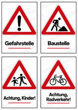 Verkehrszeichen Grundschule: 32 Bildkarten DIN A6 | Verkehrserziehung, Schulweg und Radfahrprüfung – Materialseite 7