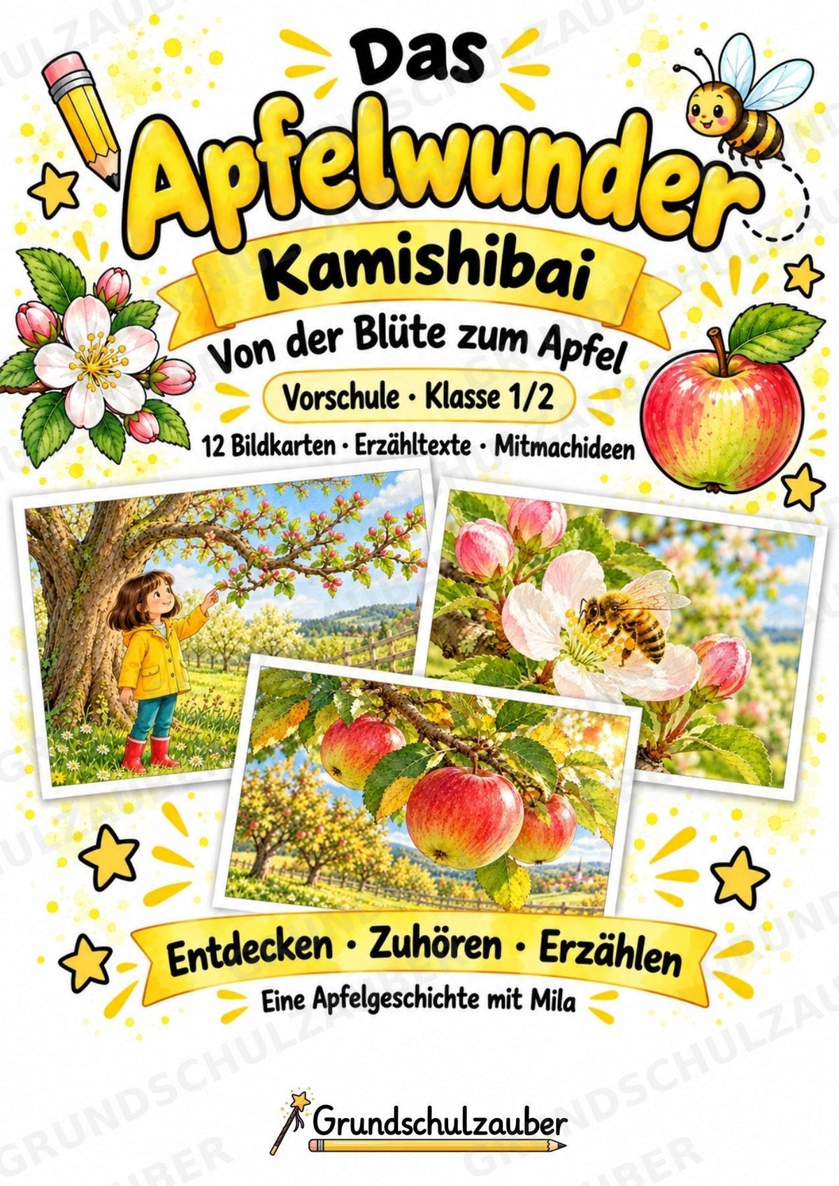 Das Apfelwunder: Kamishibai Apfel für Vorschule & Klasse 1/2 – Cover