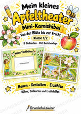 Apfeltheater basteln: Mini-Kamishibai Apfel für Klasse 1/2 | Kamishibai – Cover