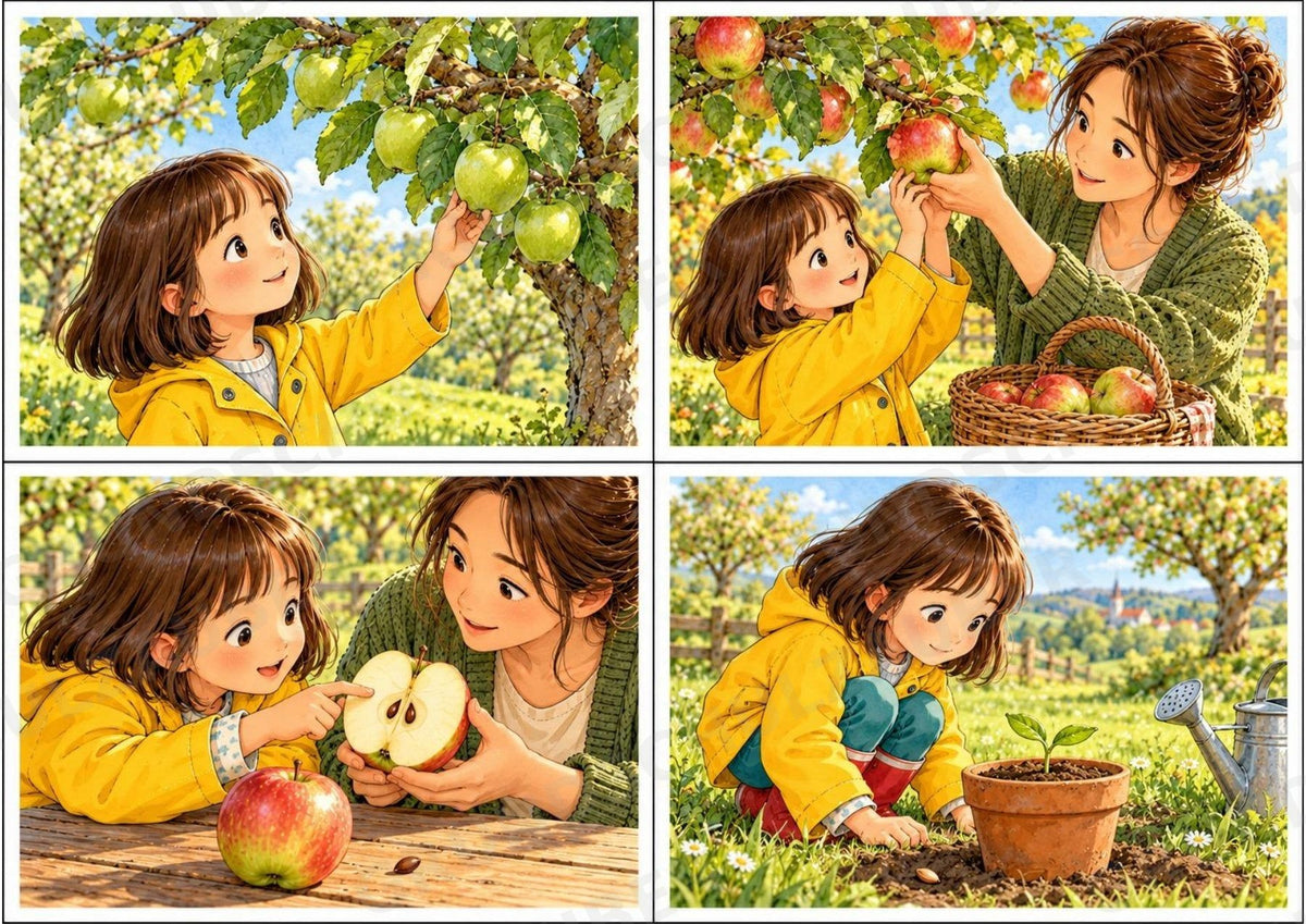 Apfeltheater basteln: Mini-Kamishibai Apfel für Klasse 1/2 | Kamishibai – Materialseite 7