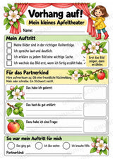 Apfeltheater basteln: Mini-Kamishibai Apfel für Klasse 1/2 | Kamishibai – Materialseite 14