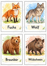 Tiere Bildkarten: 68 Karten DIN A6 | Grundschrift, Wortschatz & Sachunterricht in der Grundschule – Materialseite 6