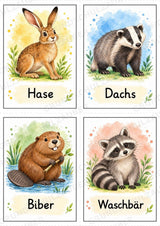 Tiere Bildkarten: 68 Karten DIN A6 | Grundschrift, Wortschatz & Sachunterricht in der Grundschule – Materialseite 8
