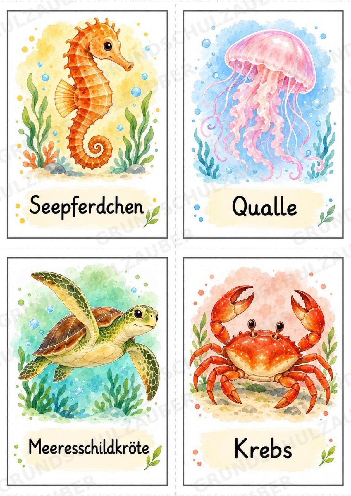 Tiere Bildkarten: 68 Karten DIN A6 | Grundschrift, Wortschatz & Sachunterricht in der Grundschule – Materialseite 15