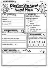 August Macke – Künstler-Steckbrief & Infotext | Kunstunterricht Grundschule Klasse 4–5 | Arbeitsblätter mit Lösungen – Materialseite 4