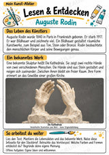 Auguste Rodin – Künstler-Steckbrief & Infotext | Kunstunterricht Grundschule Klasse 4–5 | Arbeitsblätter mit Lösungen – Materialseite 2