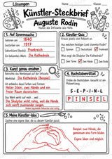 Auguste Rodin – Künstler-Steckbrief & Infotext | Kunstunterricht Grundschule Klasse 4–5 | Arbeitsblätter mit Lösungen – Materialseite 5