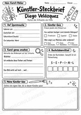 Diego Vela zquez – Künstler-Steckbrief & Infotext | Kunstunterricht Grundschule Klasse 4–5 | Arbeitsblätter mit Lösungen – Materialseite 4