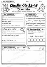 Donatello – Künstler-Steckbrief & Infotext | Kunstunterricht Grundschule Klasse 4–5 | Arbeitsblätter mit Lösungen – Materialseite 4