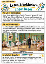 Edgar Degas – Künstler-Steckbrief & Infotext | Kunstunterricht Grundschule Klasse 4–5 | Arbeitsblätter mit Lösungen – Materialseite 2