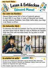 E douard Manet – Künstler-Steckbrief & Infotext | Kunstunterricht Grundschule Klasse 4–5 | Arbeitsblätter mit Lösungen – Materialseite 2