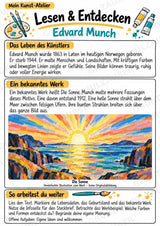 Edvard Munch – Künstler-Steckbrief & Infotext | Kunstunterricht Grundschule Klasse 4–5 | Arbeitsblätter mit Lösungen – Materialseite 2