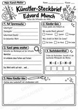 Edvard Munch – Künstler-Steckbrief & Infotext | Kunstunterricht Grundschule Klasse 4–5 | Arbeitsblätter mit Lösungen – Materialseite 4